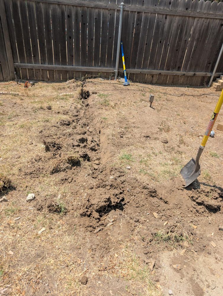 Dug out rock pile