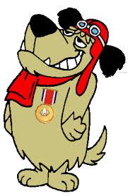 Muttley wearing a medal. 