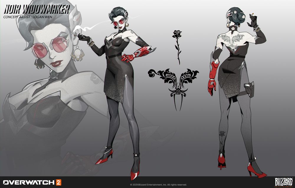 Concept art of Noir Widowmaker. 