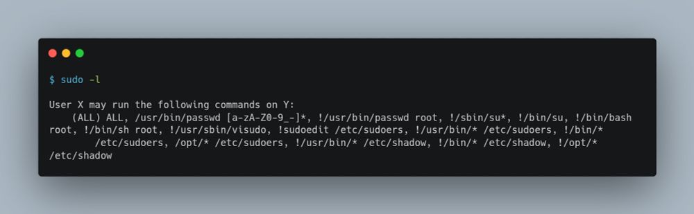 A very insecure sudoers file