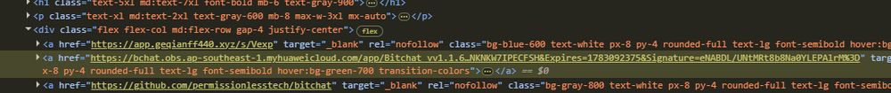 Download URL for a malware version of "Bitchat"