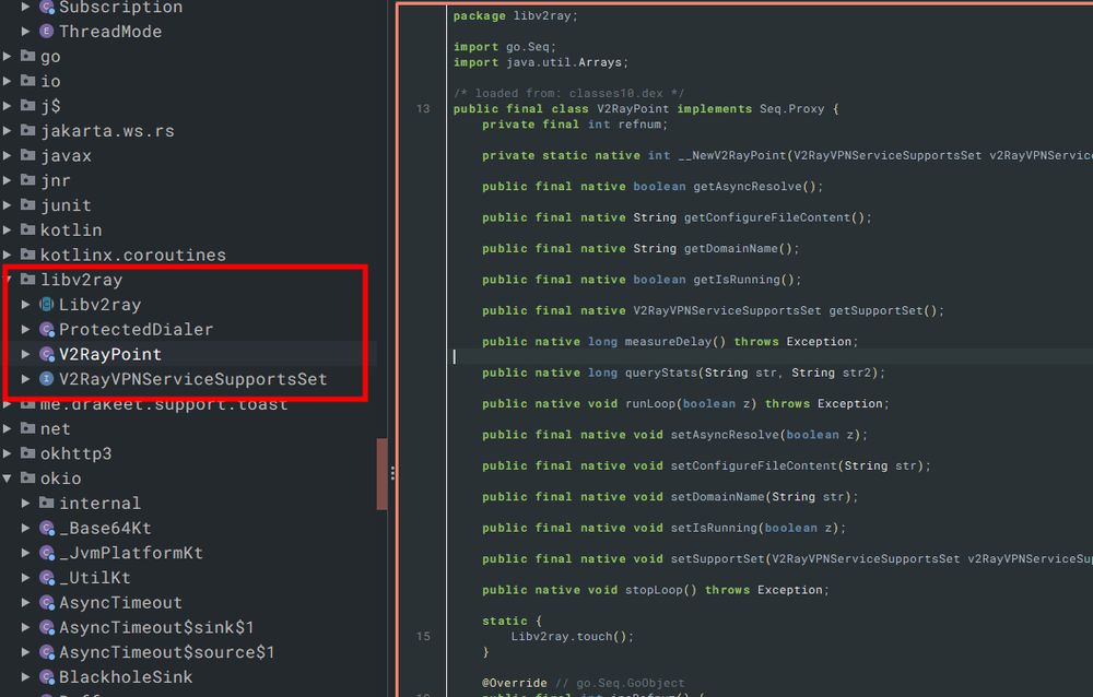 References to RayV2 in a malware version of "Bitchat"