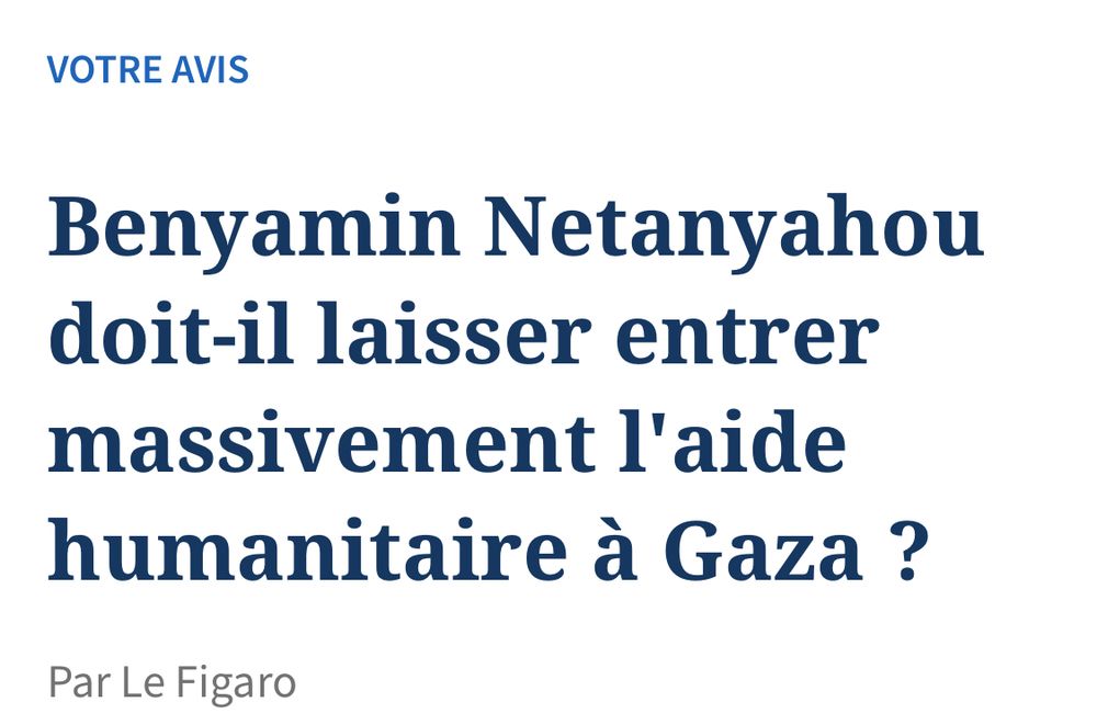 Benyamin Netanyahou doit-il laisser entrer massivement l'aide humanitaire à Gaza?
Par Le Figaro