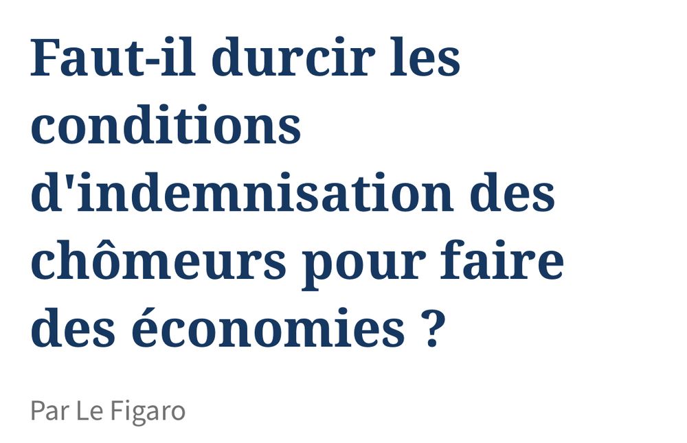 Faut-il durcir les conditions d'indemnisation des chômeurs pour faire des économies?
