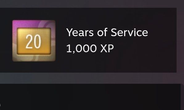 20 year old badge for Steam Account