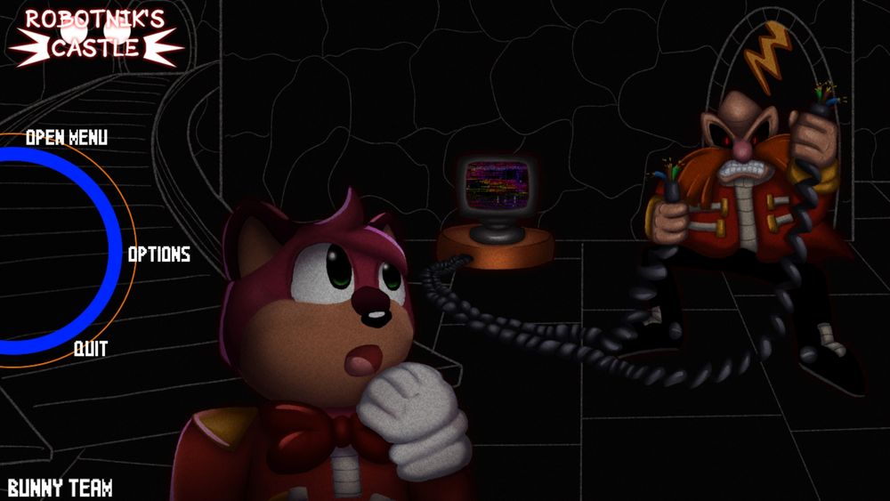 Barry the Quoka and Eggman hitting the Castle Robotnik 