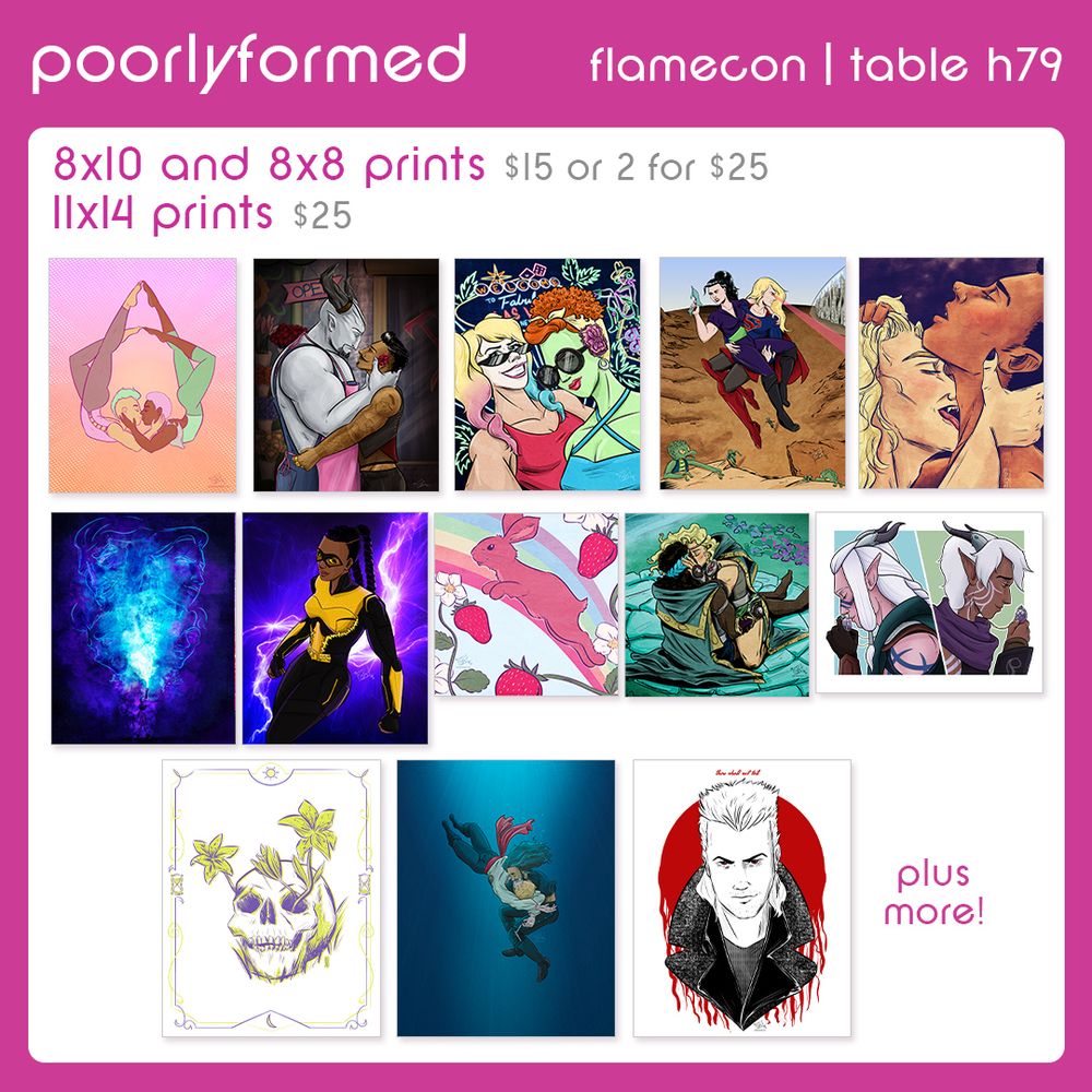 graphic showing some of my prints