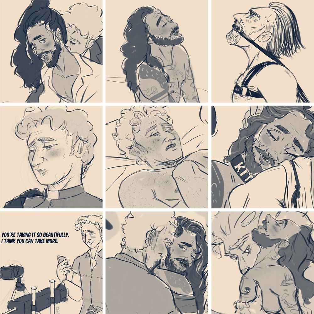 collage of some of my ofmdkinktober art this year