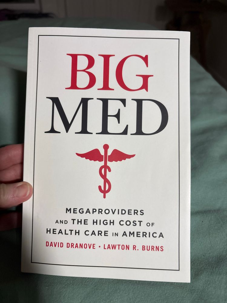 A book titled “Big Med: Megaproviders the high cost of health care in America” by David Dranove and Lawton Burns.