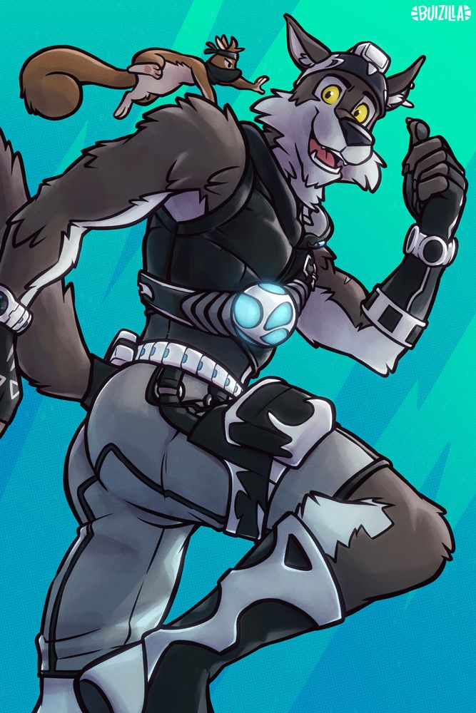 Furry Fortnite character running into the storm
