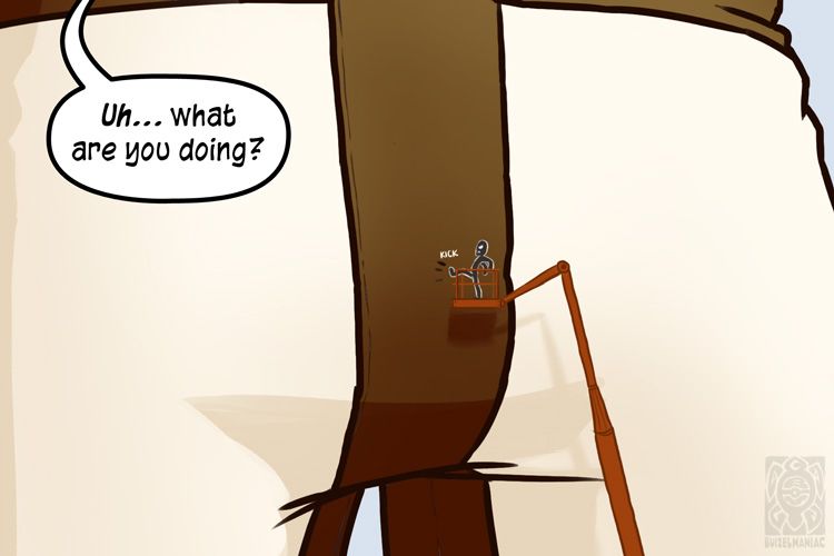 an anon kicking me in the crotch I guess???