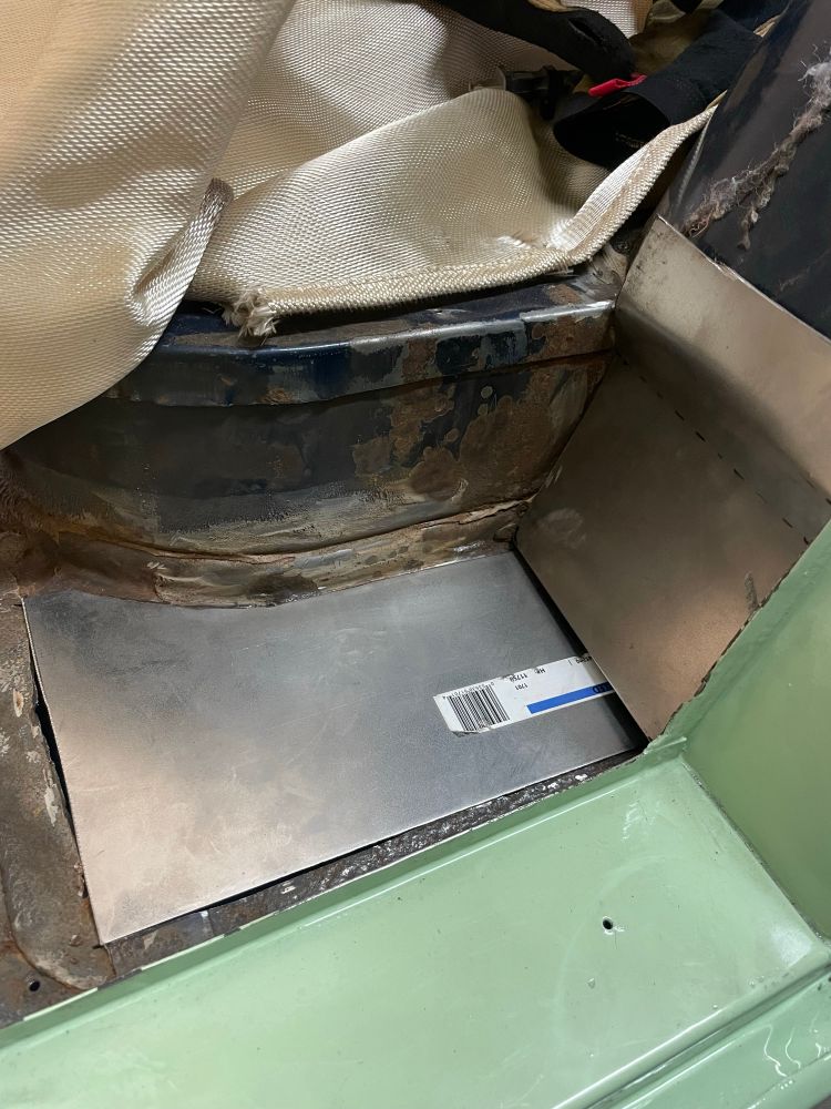 Start of sheet metal patches being made