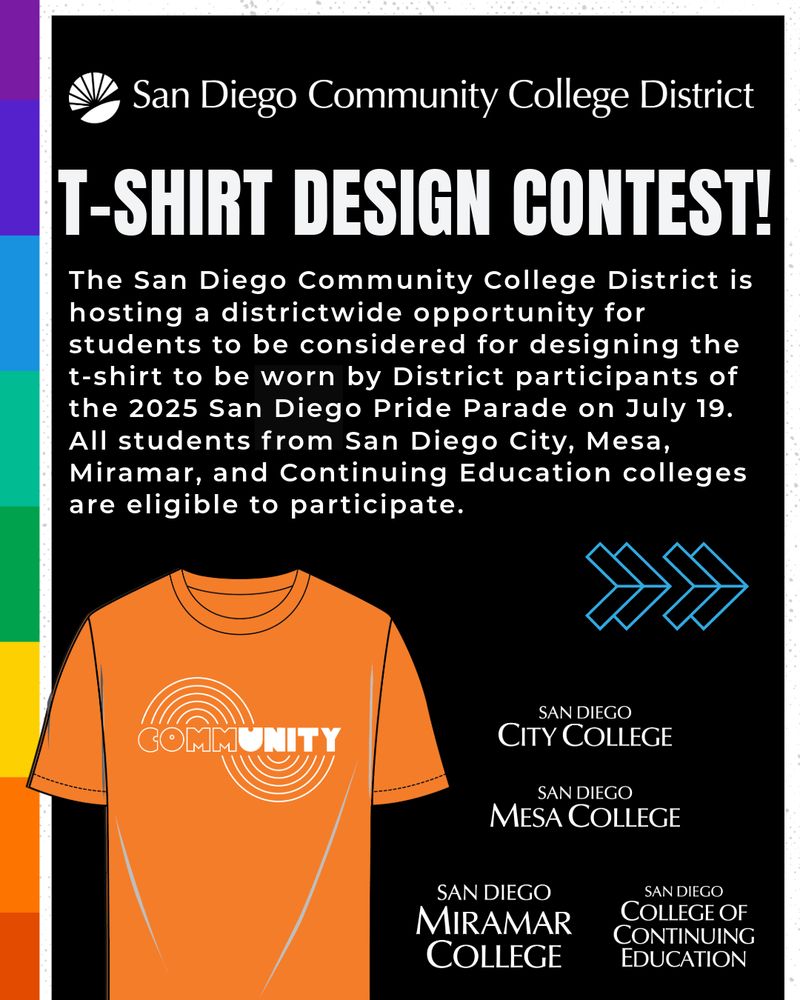 An orange pride t shirt from last year introducing the t shirt contest