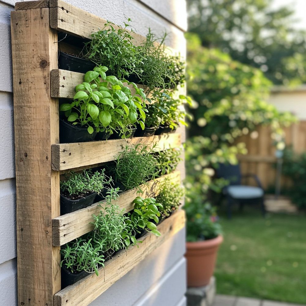 DIY vertical garden planter made from wooden pallets