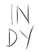 A hand-drawn I and N on top of a D and Y, illustrating what the symbols stand for in the dumb new Downtown Indy Alliance logo