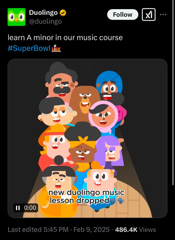 Group of characters, text is we can teach you A minor in our music course 