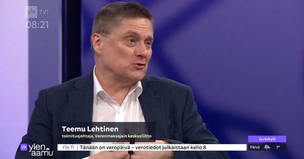 Teemu Lehtinen Ylen Aamussa 12.11.2025