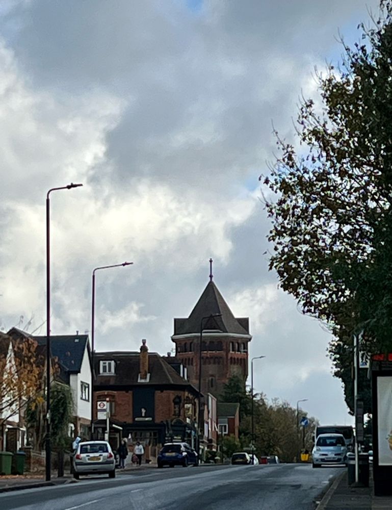Water tower on crest of Shooters Hill