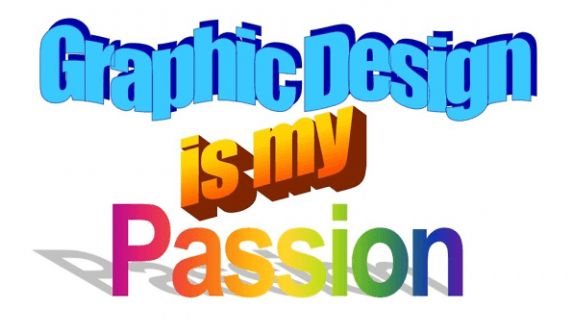 a very overly excessive stylized writing that said "Graphic design is my passion".
