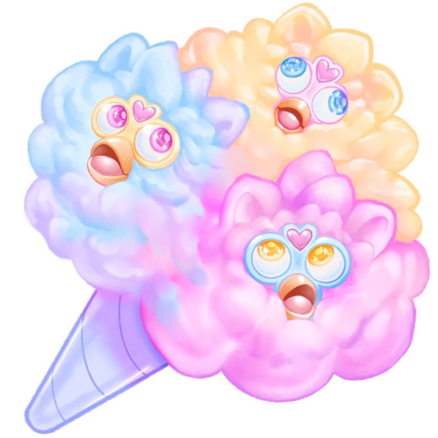 Cotton candy furby