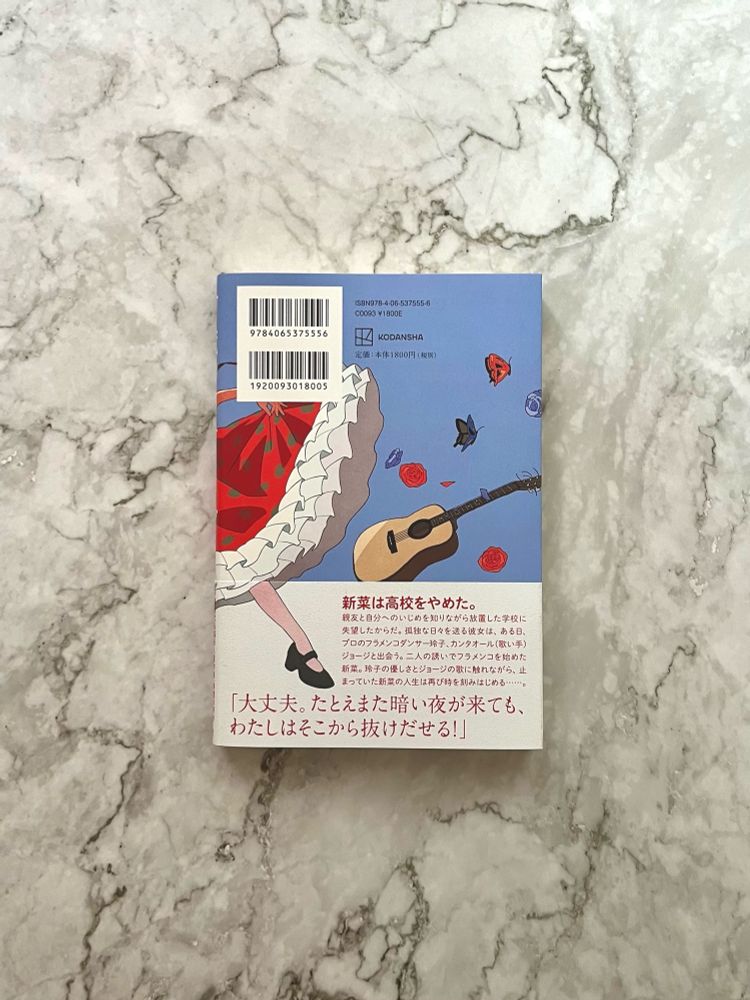 12月18日発売の新刊『17歳のサリーダ』のカバーの裏側

「大丈夫、たとえまた暗い夜が来ても、わたしはそこから脱けだせる！」と大きく書いてある