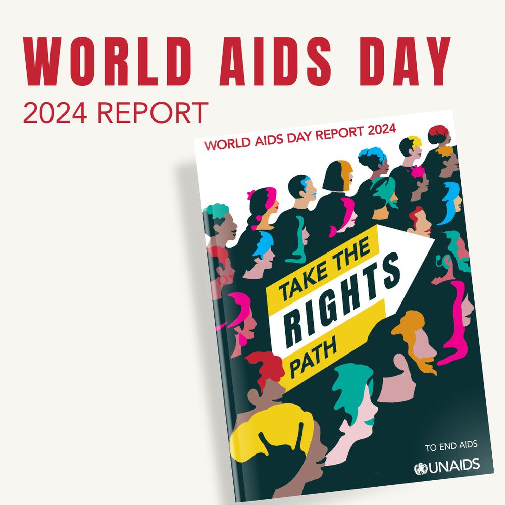 Cover of World AIDS Day 2024 report titled “Take the RIGHTS path” 