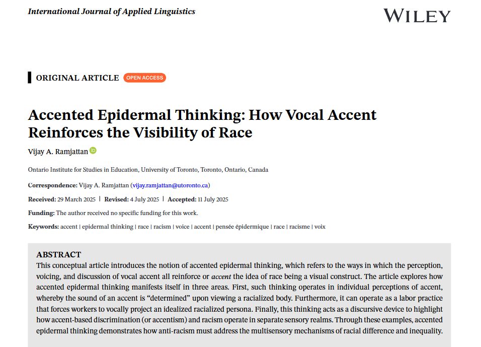 This is a screenshot of the title and abstract for the article, which can be read by clicking on the link of the post.