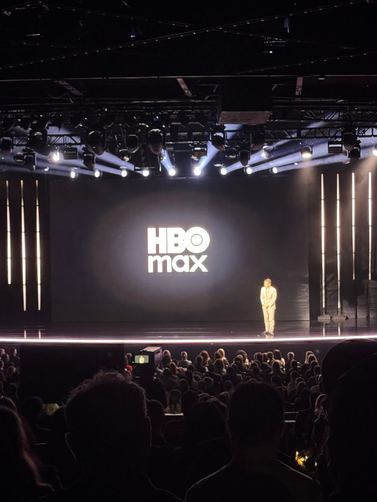 Casey Bloys in front of an HBO Max logo