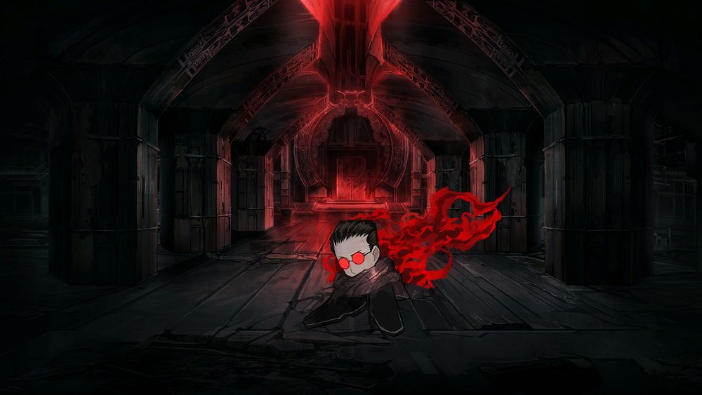 Gubo from Limbus Company but photoshopped to be only a head and a pair of feet (like a goomba)