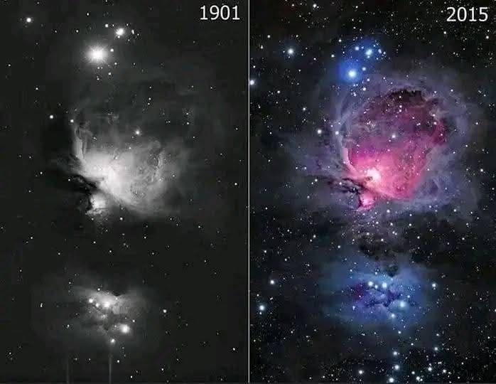 The 1901 photo was taken by George Ritchey at Yerkes Observatory, using a 24 Inch (609mm) reflecting telescope.