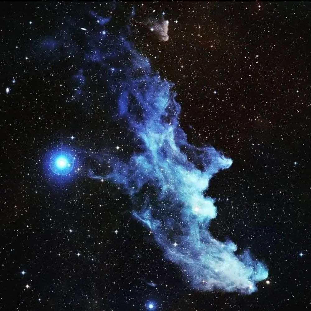 This is a reflecting nebula located in the constellation Eridanus, close to Orion, also known as IC 2118 or NGC 1909. It is about 1,000 light years away from Earth