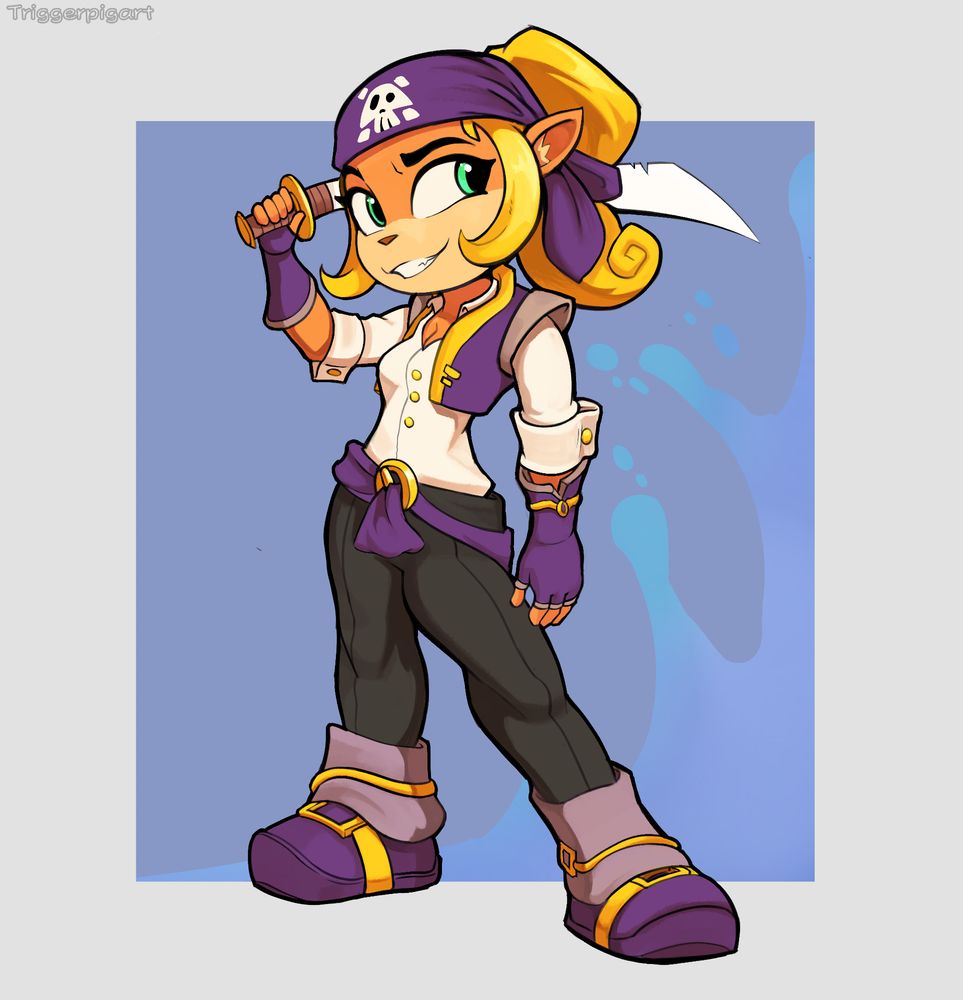 coco in her pirate skin from crash 4