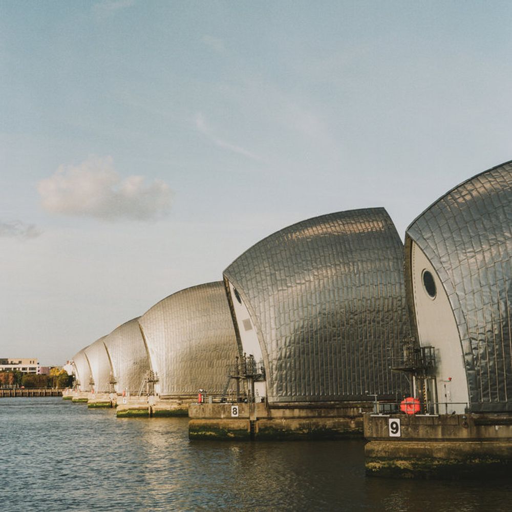 Concrete Barges on the Banks of the Thames, by DOG UNIT