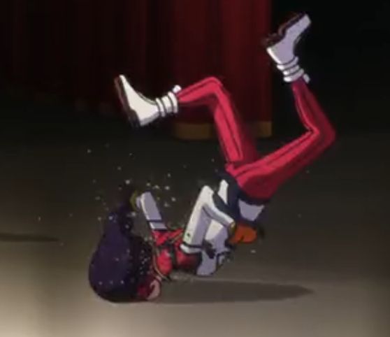 Machu just falling out of the ceiling and fucking dying when she hits the floor