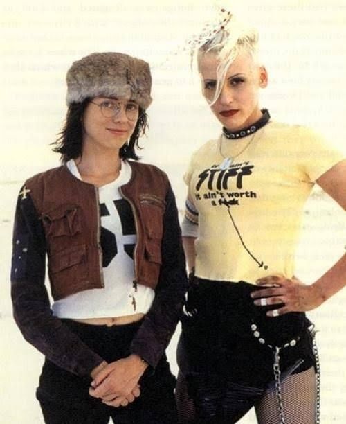 Tank Girl (Lori Petty) and Jet Girl (Naomi Watts) from the movie Tank Girl.
