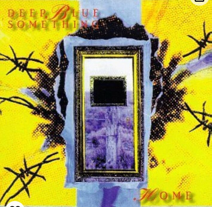 An album cover by the one hit wonder Deep Blue Something from 1994.

The fonts with shadows. The cheesy Xtreme explosion thing going on. The pixelated shadow whatever thing. The door probably tastes like blue raspberry which was new at the time. It could have been on a Trapper Keeper folder. Toad the Wet Sprocket and Rusted Root probably each have three album covers that look like it. 