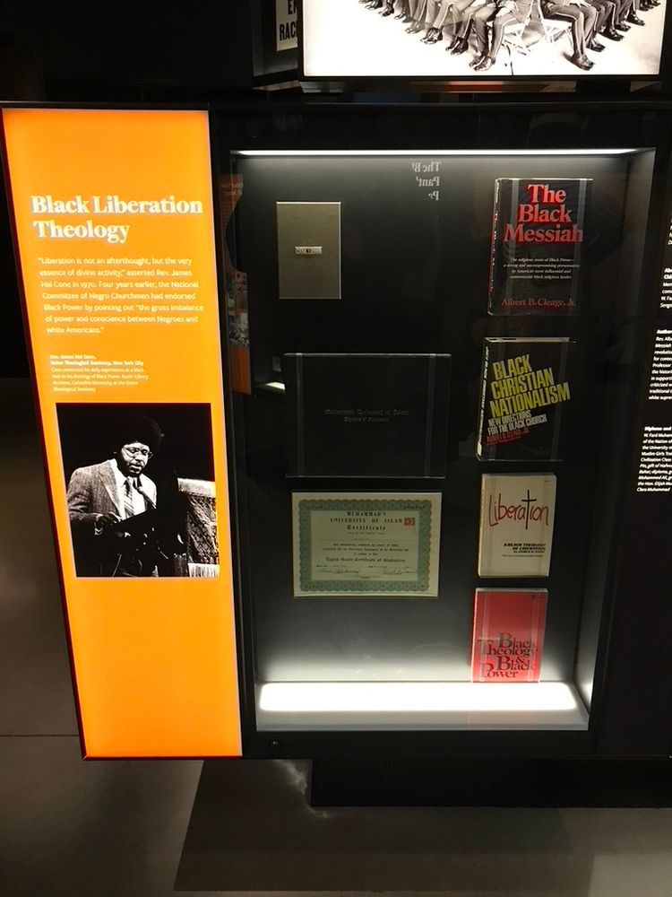 Display case on Black Liberation Theology