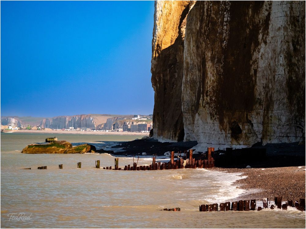 Falaise de Pourville avec vue sur Dieppe