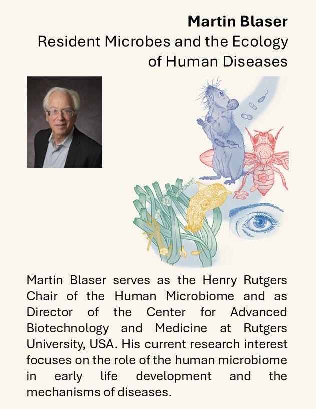 Martin Blaser serves as the Henry Rutgers Chair of the Human Microbiome and as Director of the Center for Advanced Biotechnology and Medicine at Rutgers University. His current research interest focuses on the role of the human microbiome in early life development and the mechanisms of diseases.