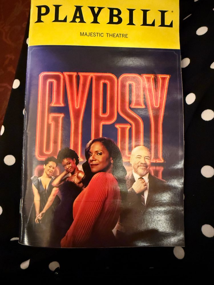 Playbill for Gypsy at the Majestic Theater. The photo features 3 Black women and one white man.