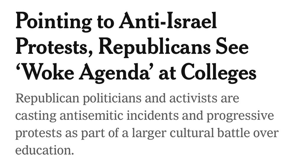 Pointing to Anti-Israel Protests, Republicans See
'Woke Agenda' at Colleges
Republican politicians and activists are casting antisemitic incidents and progressive protests as part of a larger cultural battle over education.