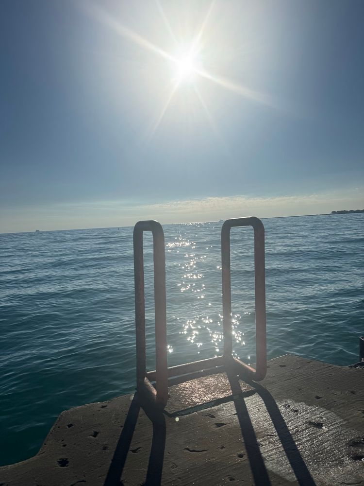 Lifeguard ladder at Lake, Michigan, Chicago