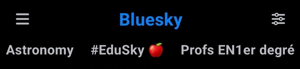 Capture du haut de l'écran montrant des feeds