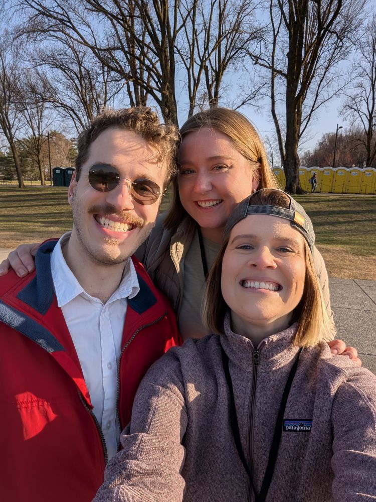 2 Stand Up for Science organizers with a speaker named Connor. 