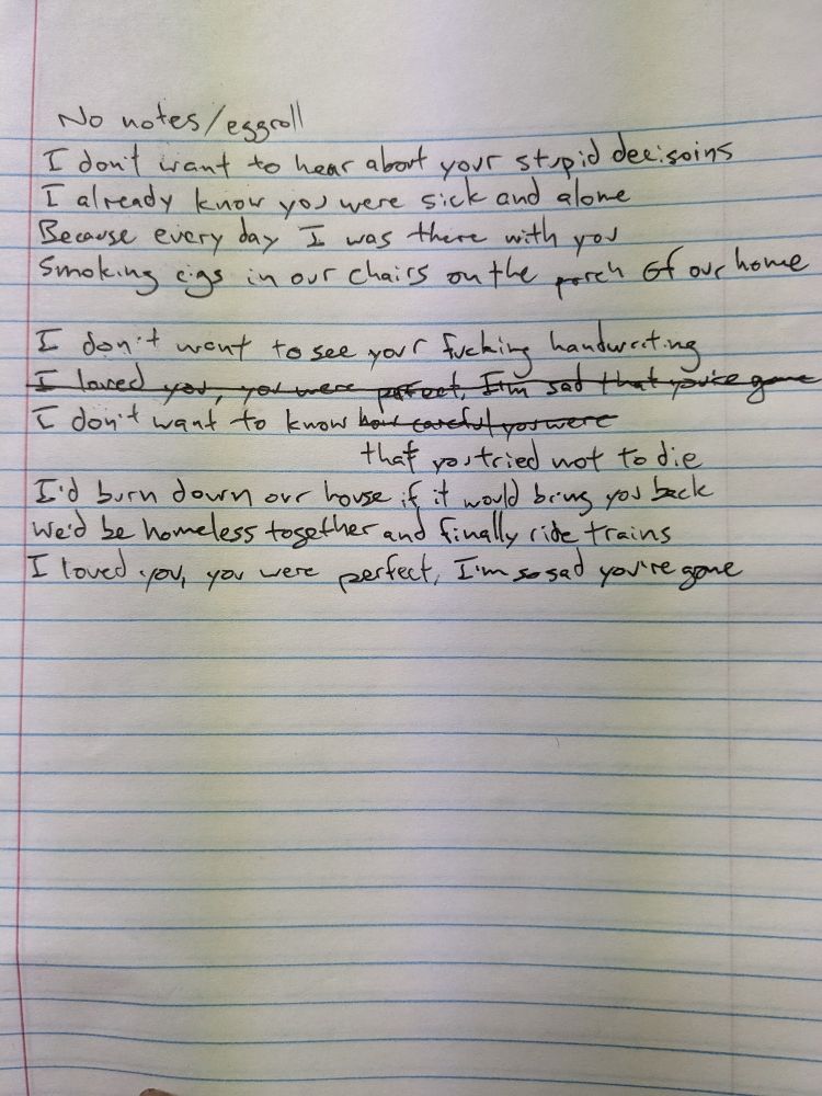 First draft of a new song
