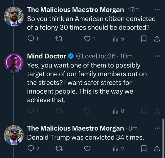 Trump has been convicted of 34 crimes. 