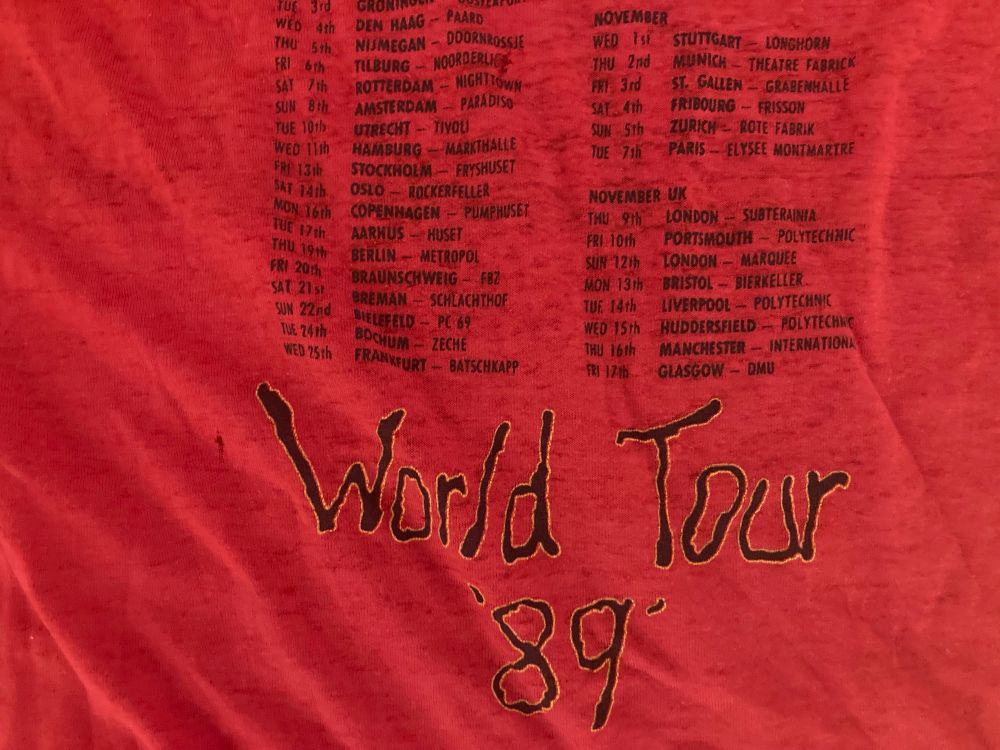 Bad brains T-shirt from 1989 world tour. 