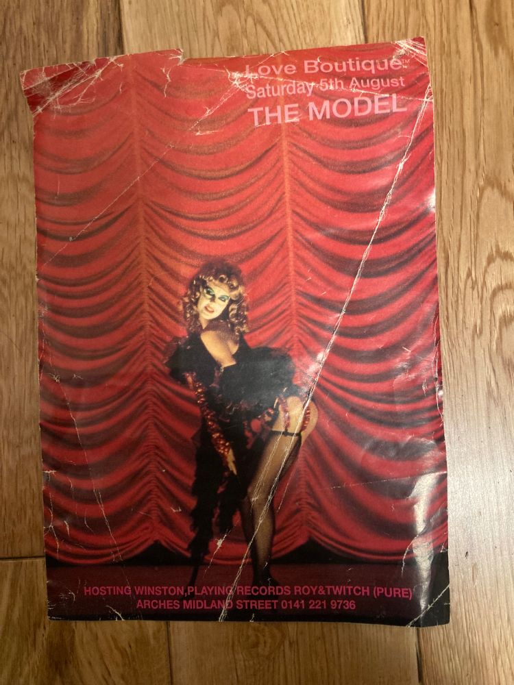 Flyer for Love Boutique, Glasgow