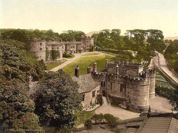 Skipton Castle in an image dating from between 1890-1900