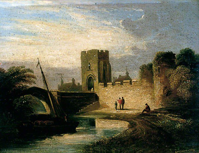 Layerthorpe Bridge and Postern, York (1829) George Nicholson (1787–1878) Situated near the King's fishpond the site of the postern was first documented in 1280 and was demolished in 1829-30.